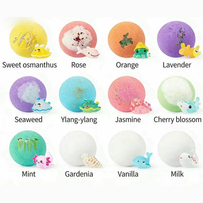 12-Piece Ocean Surprise Toy Bath Bomb Set