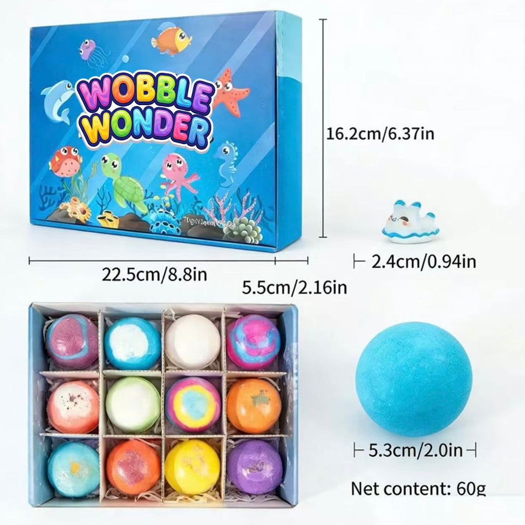 12-Piece Ocean Surprise Toy Bath Bomb Set